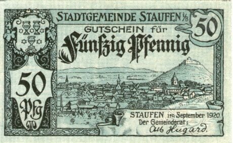 Аверс банкноты 50 пфеннигов (Германия) 1920 года