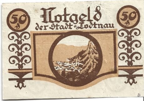 Реверс банкноты 50 fenigów (Niemcy) 1921