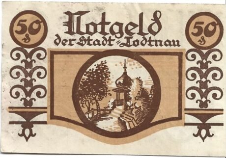 Реверс банкноты 50 fenigów (Niemcy) 1921