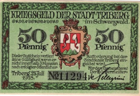 Аверс банкноты 50 fenigów (Niemcy) 1918