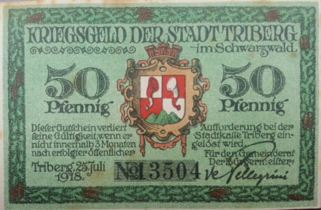 Аверс банкноты 50 fenigów (Niemcy) 1918