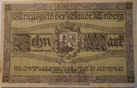 Реверс банкноты 10 marek (Niemcy) 1918