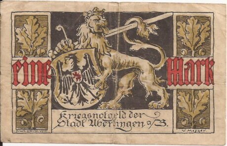 Реверс банкноты 1 marka (Niemcy) 1918