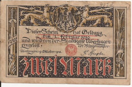 Аверс банкноты 2 marki (Niemcy) 1918