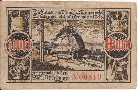 Реверс банкноты 2 marki (Niemcy) 1918