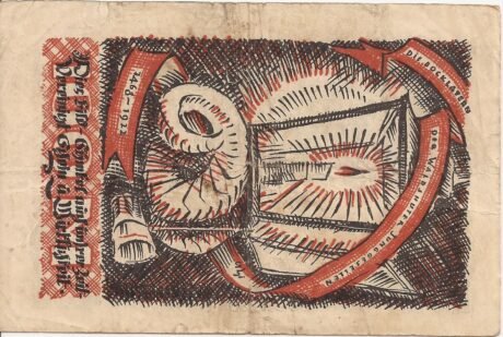 Реверс банкноты 100 marek (Niemcy) 1922