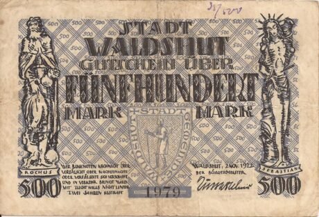 Аверс банкноты 500 marek (Niemcy) 1922