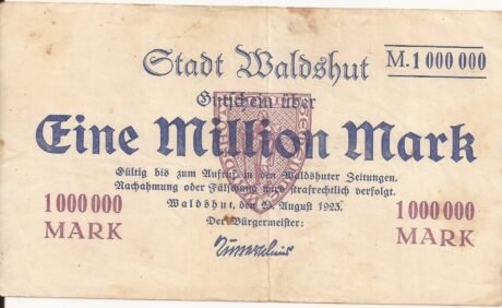Аверс банкноты 1000000 marek (Niemcy) 1923