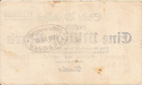 Реверс банкноты 1000000 marek (Niemcy) 1923
