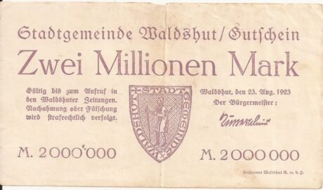 Аверс банкноты 2000000 марок (Германия) 1923 года