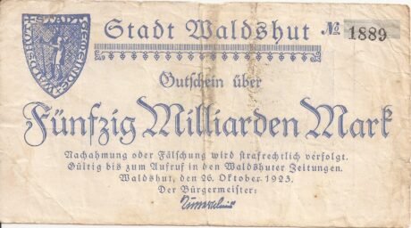 Аверс банкноты 50000000000 marek (Niemcy) 1923