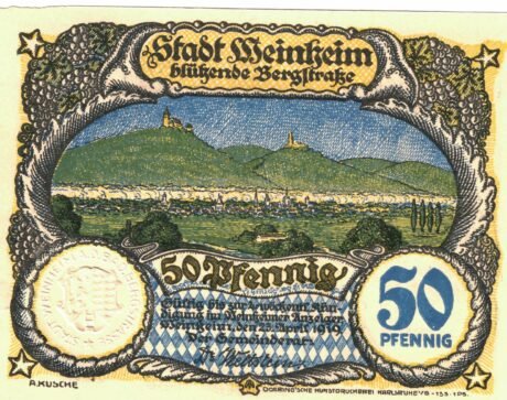 Аверс банкноты 50 fenigów (Niemcy) 1919