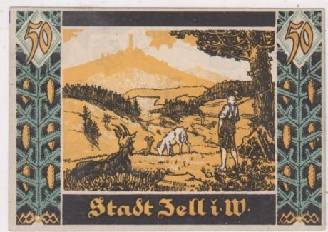 Реверс банкноты 50 fenigów (Niemcy) 1921