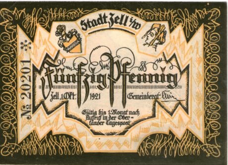 Аверс банкноты 50 fenigów (Niemcy) 1921