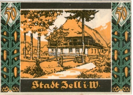 Реверс банкноты 50 fenigów (Niemcy) 1921