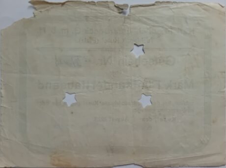 Реверс банкноты 500000 marek Kusel; Tuchfabrik Karl Friedrich Ehrenspeck (Niemcy) 1923