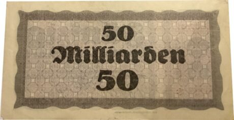 Реверс банкноты 500000000000 marek Dirlewang (Niemcy) 1923