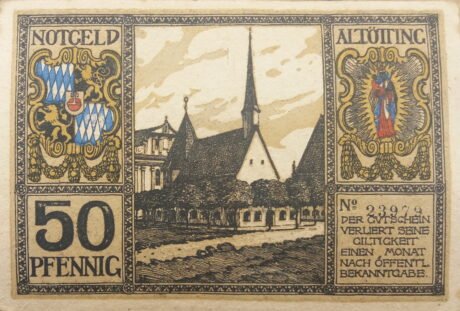 Аверс банкноты 50 fenigów (Niemcy) 1918