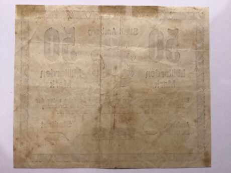 Реверс банкноты 50000000000 marek (Niemcy) 1923