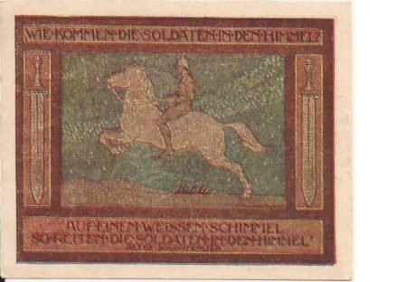 Реверс банкноты 25 fenigów (Niemcy) 1914