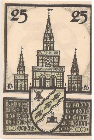 Реверс банкноты 25 fenigów (Niemcy) 1920