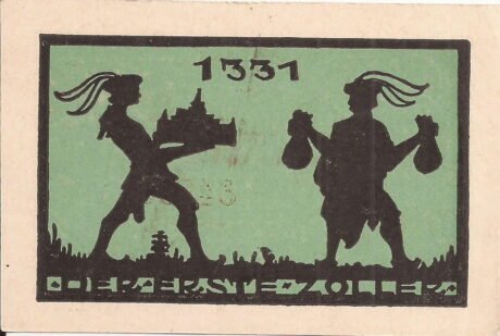 Реверс банкноты 25 пфеннигов (Германия) 1921 года