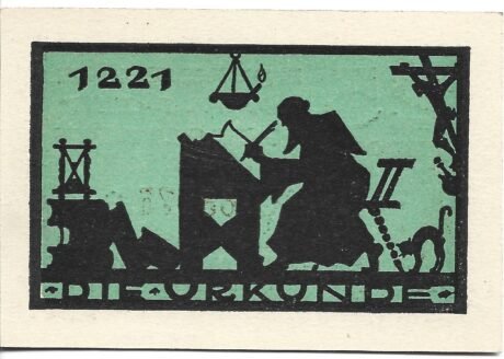 Реверс банкноты 25 fenigów (Niemcy) 1921