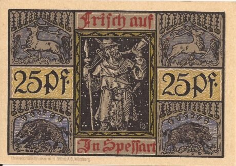 Реверс банкноты 25 fenigów (Niemcy)