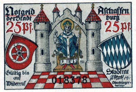 Аверс банкноты 25 fenigów (Niemcy) 1920