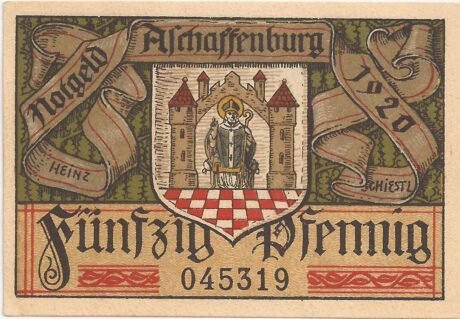 Реверс банкноты 50 fenigów (Niemcy) 1920