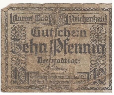 Аверс банкноты 10 пфеннигов (Германия)