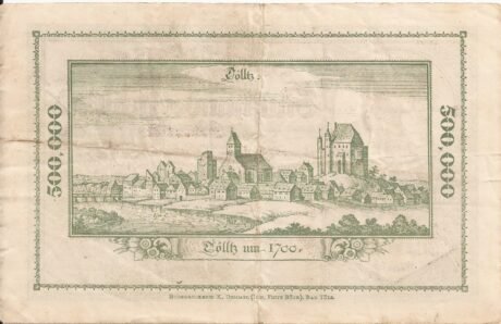 Реверс банкноты 500000 marek (Niemcy) 1923