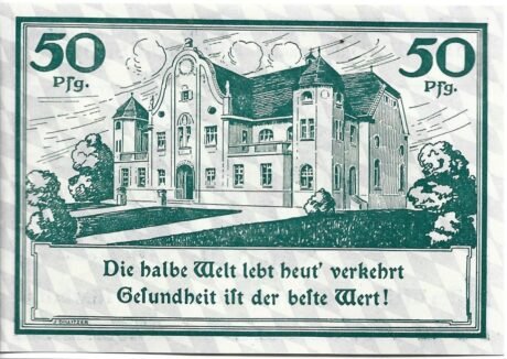 Реверс банкноты 50 fenigów (Niemcy) 1921