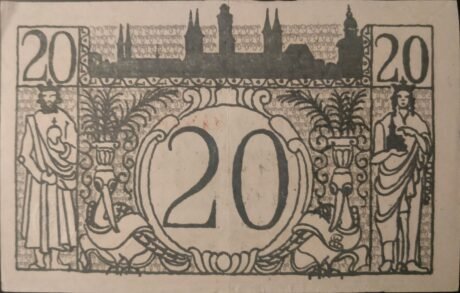 Реверс банкноты 20 marek (Niemcy) 1918