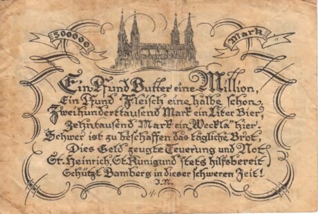 Реверс банкноты 500 000 marek (Niemcy) 1923