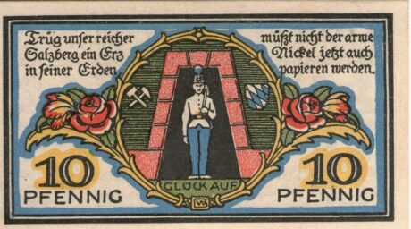 Реверс банкноты 10 пфеннигов (Германия) 1920 года