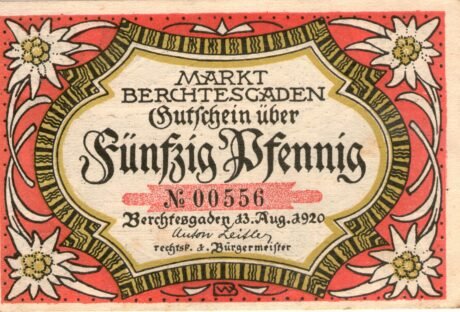 Аверс банкноты 50 fenigów (Niemcy) 1920