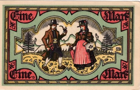 Реверс банкноты 1 marka (Niemcy) 1920