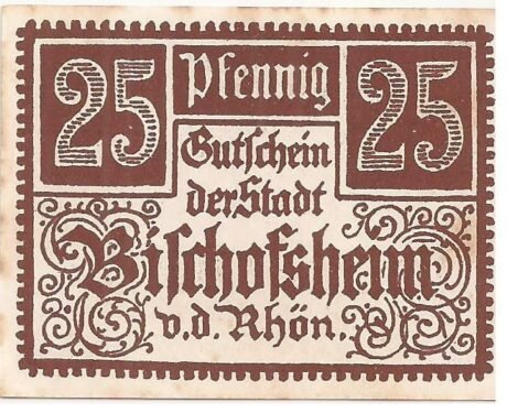 Аверс банкноты 25 пфеннигов (Германия)