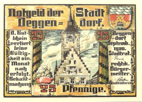 Аверс банкноты 25 пфеннигов (Германия) 1920 года