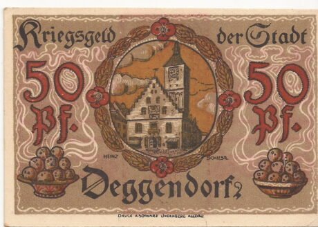 Реверс банкноты 50 fenigów (Niemcy) 1918