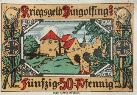 Реверс банкноты 50 fenigów (Niemcy) 1918