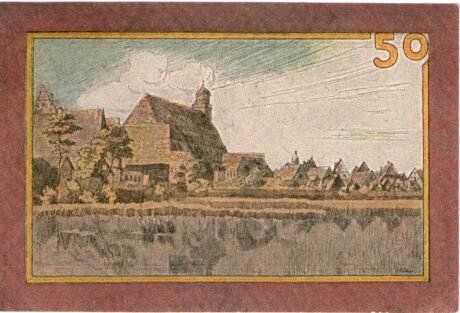 Реверс банкноты 50 fenigów (Niemcy)