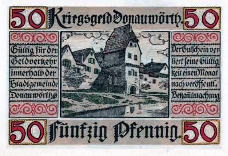 Реверс банкноты 50 fenigów (Niemcy) 1918