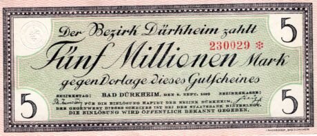 Аверс банкноты 5 000 000 marek (Niemcy) 1923