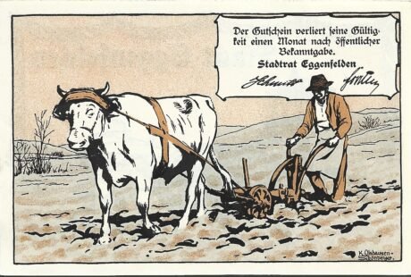 Реверс банкноты 25 fenigów (Niemcy) 1921