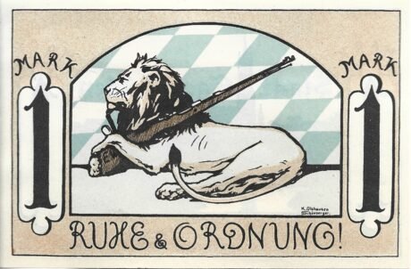 Реверс банкноты 1 marka (Niemcy) 1921