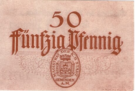 Реверс банкноты 50 пфеннигов (Германия) 1918 года