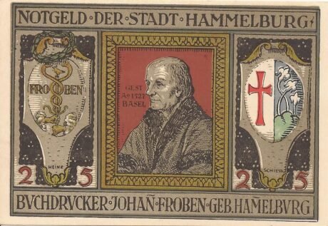 Реверс банкноты 25 fenigów (Niemcy) 1918