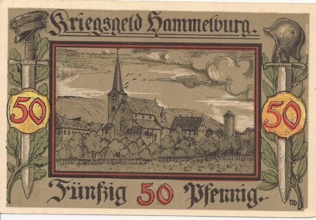 Реверс банкноты 50 fenigów (Niemcy) 1918